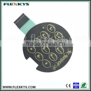 Most Popular Embossing Key Poly Dome Tactile Feedback 2.54mm Female Connector Membrane Switch thumbnail-2