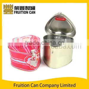 Heart Shaped Coin Money Saving Bank Tin Can Box thumbnail-1