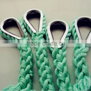 Green PP Braided Pull Rope for Ship thumbnail-1