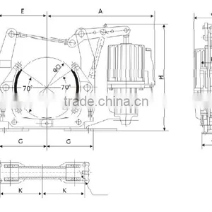 Hottest Sale!!! Crane YW-E Series Electric Hydraulic Drum Brake thumbnail-2