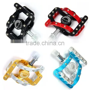 One Pair TAVTA MTB Mountain Ultralight Pedal Ultra-Light Bicycle Pedals 3 Bearings Axle Aluminum Alloy Anti-skid Footrest thumbnail-1