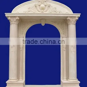 Roman Column White Marble Arch Door Frame thumbnail-1
