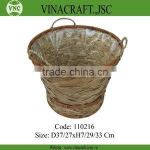 Hot Sales Wicker Trash Can in Corlor for Kitchen thumbnail-5