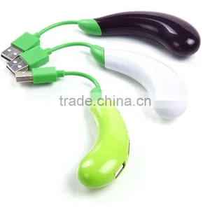 New Fantastic Design USB Hub Eggplant Shaped 4 Port USB Hub 4 in 1 USB Hub thumbnail-2