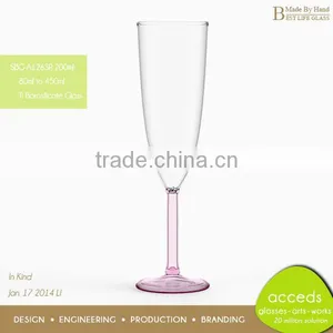 Unique Shaped Pink Color Drinking Glass thumbnail-5