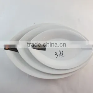 Good Quality Wholesale White Porcelain Dinner Plate Set WithOlive-Shaped thumbnail-1