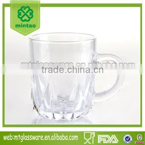 Machine Pressed Glass Tea Cup for Drinking Tea Cup With Handle thumbnail-1