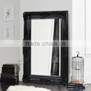 New Degsin Large Framed Wood Wall Mirrors Decorative thumbnail-1