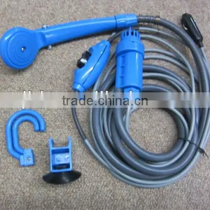 Blue Convenient Portable 12v Electric Camping Shower Set thumbnail-1