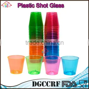 NBRSC Hard Plastic Shot Glasses Cup, 2oz. Shooter Tumblers Party Cups in Neon Colors thumbnail-1
