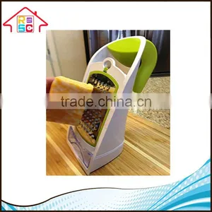 NBRSC New Design 3 In 1 Grater And Container Vegetable Cheese Grater With Interchangeable Stainless Steel Blades thumbnail-3