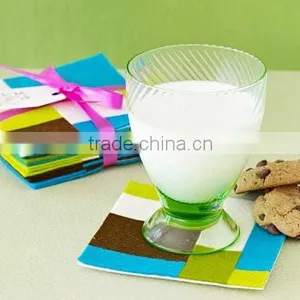 2017 Hot New Product Wholesale China Supplier on Website Custom Square Die Cute Wool Felt Wine Glass Coaster thumbnail-1