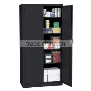 Black Storage Cabinets With Doors and Shelves thumbnail-1