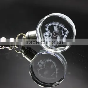 3D Laser Swan Crystal Key Chains Key Ring thumbnail-1