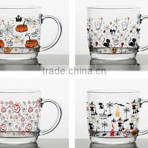 8oz 9oz 10oz Halloween Glass Milk Bottle Kid Glass Cup Set Water Glass Mug Milk Cup Set thumbnail-3