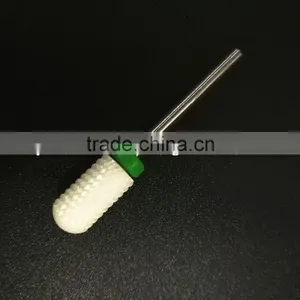 Polishing Drill Barrel Ball Total Length 40MM Course Type Head Blade Diameter 13MM White Ceramic Burr for Nail thumbnail-3