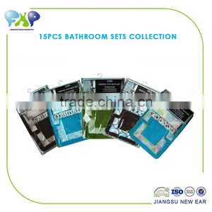 15pcs PRINTED Bathroom Set thumbnail-1