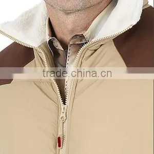 Men 2017 Down Jacket Sleeveless Vest Wit Quilted With Sherpa Lined Collar Padded Vest Men thumbnail-5