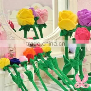 Plush Beautiful Home Decoration Vases Wall Decor Mural Flower Simulation Valentine's Day Gift and Wedding Decoration thumbnail-3