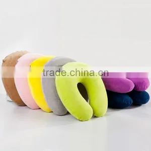 TP050 2016Wholesale Velvet U Shape Memory Personalized Travel Neck Pillow thumbnail-2