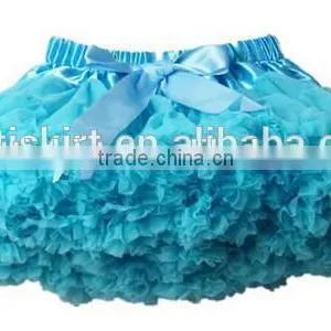 Pure Colors Fluffy Puffy Tutu Skirt Chiffon Bowknot Soft Baby Girl Mini Dress thumbnail-1
