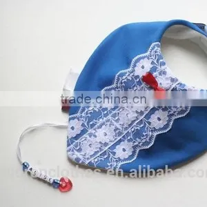 Yiwu Mingzhen Garment Factory Supply Kids Clothes Cheap Price Lace Baby Bib thumbnail-1