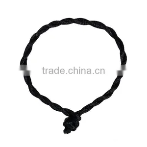 Cheap Wholesale Black 19.5cm Long Polyester Braiding Bracelets thumbnail-1