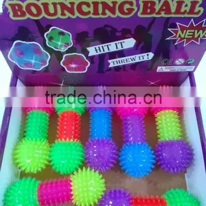 TPR Massage Spiky Dumbbell Ball Flashing Light up Toys Puffer Toy thumbnail-2