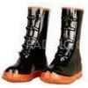 Orange And Black Men Rubber Half Rain Boots Size 46 For Oil Field thumbnail-1
