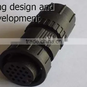Circular Large Size Female Lock Assembly Type Straight Waterproof Connector thumbnail-1
