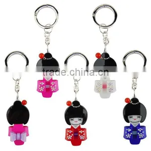 2013 Souvenir Acrylic Keychain,Acrylic Keyring Wholesale Japanese Lady Carabiner Keyrings thumbnail-1