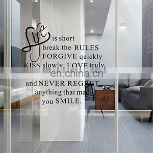 Hot Sale 'Life is Short' Window Stickers Home Decoration Party Favors thumbnail-1