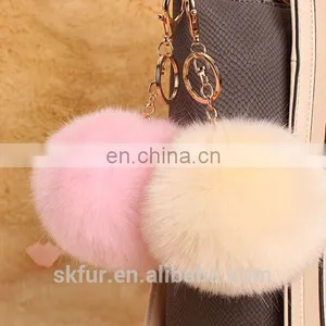 Cheap Price Faux Fur Ball Keychain thumbnail-2