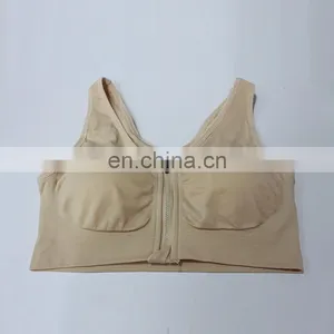 2017 Wholesale Women Sexy Seamless Yoga Wear Racerback Zipper Sports Bra thumbnail-3