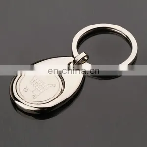 Supermarket Metal Shopping Cart Coin Holder Keychain thumbnail-1