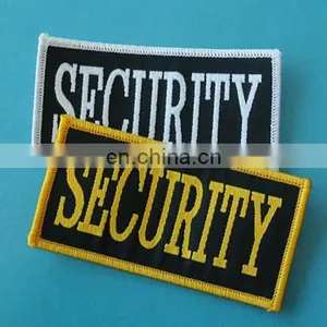 Overlocked Different Shape and Color Brand Adhesive Woven Badges Manufactory thumbnail-1