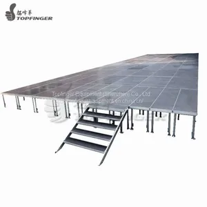 High Quality 4x8 Deck Portable Podium Collapsible Drum Stage Riser thumbnail-1