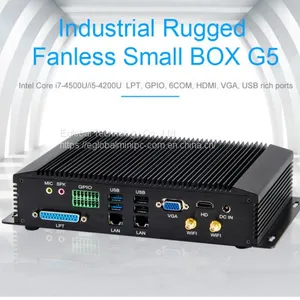 EGLOBAL I5 Industrial pc for POS Sysytem G5 Core i7 4500U Fanless 6*COM, 1*LPT, 1*GPIO, Dual Lan 4K Support thumbnail-1