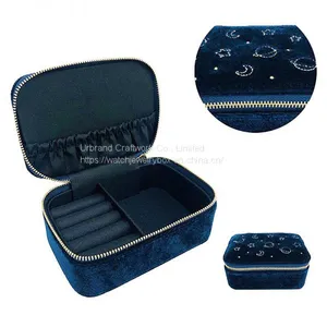 Jewelry Box Velvet Star Moon Jewelry Box Earrings Ring Necklace Multifunctional Storage Box thumbnail-1