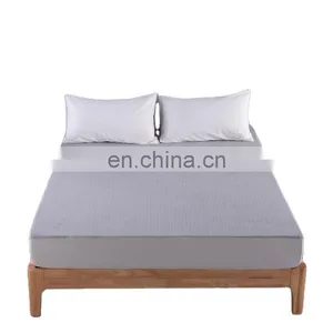 Cotton Fitted Sheet Waterproof Mattress Protector Queen Size Mattress Cover Anti-Wrinkle Fade Resistant Mattress Encasement Elas thumbnail-1