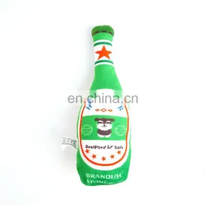 Custom Pet Plush Toy Beer Vodka Bottle Squeaker Dog Chew Toy Beer thumbnail-2