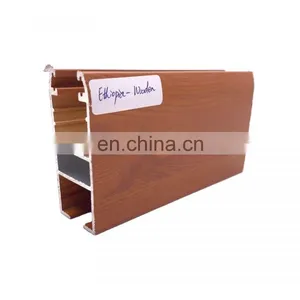 Windows China Aluminum 6063 Window Aluminium Wood Grainy Profile thumbnail-4