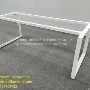 Office Desk Steel Frame Wooden Top Combination Office Workstation thumbnail-4