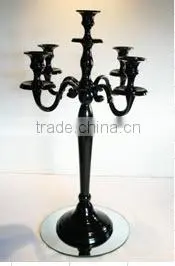 Black Metal Decorative Wedding Candelabra For Party Decor thumbnail-1