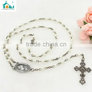 Passed CPSIA Test Imitation Pearl Chain Rosary Home Decoration thumbnail-3