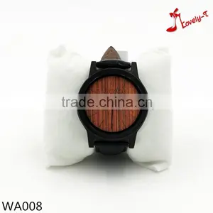 Wholesale Fashion Wood Watch Men Custom Logo Wrist Watch With Genuine Leather Band thumbnail-1