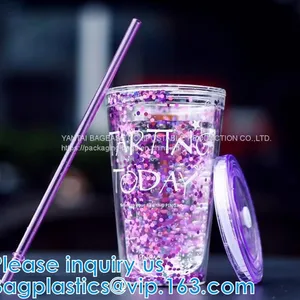 U Shaped Creative Disposable Plastic Cup Transparent Beverage Juice Coffee Tea Takeaway Packaging Cups With Lid thumbnail-2