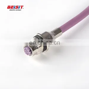 Electrical Cable Connectors 3 4 5 6 8 9 12 Pins IP67 Female For Robot M12 Waterproof thumbnail-3