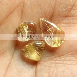 Beautiful Rutile Cabochon Gemtone / Yellow Rutile / Loose Rutile / Rutile Quartz thumbnail-1