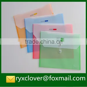 High Quality A4 Clear Plastic Colorful Envelope Document Bag thumbnail-6